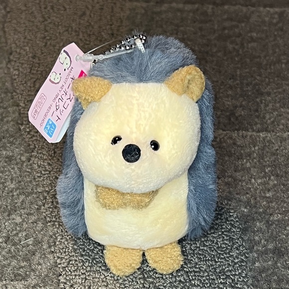 Daiso Toys Small Mini Hedgehog Plush Keychain Kawaii Japan Mascot